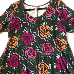 Unicorn rose print (large) LuLaRoe perfect tee